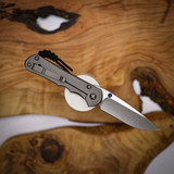 CHRIS REEVE LARGE INKOSI DROP POINT, MAGNACUT, BLUE HARDWARE, GLASS BLASTED