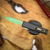 MICROTECH UTX-85 GEN IV D/E JEDI MASTER W/GREEN BLADE, BRONZE HARDWARE, & BLACK CHASSIS 12324-1JM