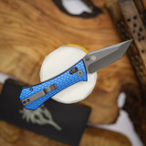 AUXILIARY MANUFACTURING COFFIN TANTO CROSSBAR FOLDER BLUE ALUMINUM