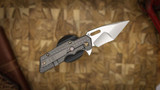 Attn2Detail Mark 1 Gen 4 Large Stonewash Satin MagnaCut, Hissatsu Compound Grind, Contoured Frag, Grey Stonewash - View 2