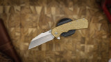 ATTN 2 DETAIL DELTA LINERLOCK STONEWASH SATIN MAGNACUT, SHEEPSFOOT HARPOON, HAMMERED BRASS, BRONZE ANNO TI LINERS