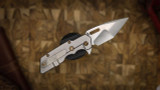 ATTN 2 DETAIL MARK 1 LARGE STONEWASH SATIN MAGNACUT, HISSATSU COMPOUND GRIND, INTEGRAL SKULL & CROSSBONE MARBLE CARBON FIBER CCA2D26-8