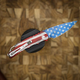 PROTECH KNIVES TR-5 PATRIOT USA FLAG, CERAKOTE, S35VN, SERIALIZED OF 175