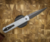 PROTECH KNIVES GODFATHER BATTLEWORN GREY, 154CM BLACK BLAD, SERIALIZED OF 125 BSA26.GODFATHER.1