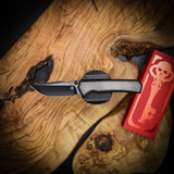 Chaves Knives Arison Street Sam Tran Design Red Label Magnetic Integral Black Satin PVD Drop Point