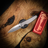 Chaves Knives Phase 229 - Brad Blount Design Drop Point Knife with Stonewash Finish & Red Label