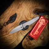 Chaves Knives Phase 229 Brad Blount Design | Premium Stonewash Red Label Magnetic Drop Point Knife