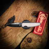 Chaves Knives Phase 229 - Brad Blount Design, Stonewash Red Label, Integral Bright DLC Drop Point Knife