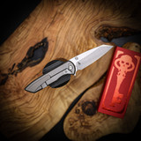 Chaves Knives Arrestor 229 - Brad Blount Red Label Magnetic Integral Belt Sheepsfoot Knife