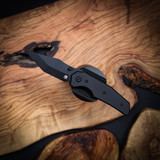 Chaves Knives Omega  Street  Black  PVD  Linerlock Blue Label Black G-10 BL  PVD  Tanto