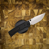 Chaves Knives Redencion Street SW PVD Linerlock Black Ti Blue Label Aluminum Knurled SW Tanto CK-1B2-2B9A-2D1-BL