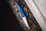 Protech Knives Peace Neighbor Avalon Battleworn Blue, Stonewash Magnacut PN1101-BW Blue