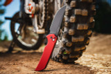 Protech Knives Mordax Red Handle, DLC Magnacut Blade MX103-LTD Red