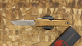 Microtech Combat Troodon Gen III Tanto Apocalyptic Partial Serrated, Tan Chassis