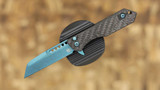 Heretic Knives Jinn Manual Metallic Teal Carbon Fiber H213-MT-CF