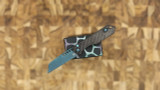 Heretic Knives Jinn Auto Metallic Teal Carbon Fiber