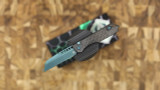 Heretic Knives Jinn Auto Metallic Teal Carbon Fiber