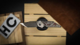 Hypercut Manufacturing Dharma Automatic Fat Carbon Red/ Purple Inlay SN 0179