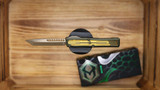 Heretic Knives NYX Tanto Bronze Blade inlay Green Chassis H015-7A-GRN-ULTEM