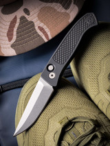 ProTech Knives Brend Classic Auto, Diamond Textured Black, Stonewash Magnacut, WB1105