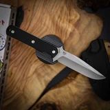 McNees Knives FX Stalker Stonewashed Atomic, Black G-10