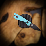 Auxiliary Manufacturing Runt Fixed Blade Knife - Tiffany G10 Handle - Black PVD Blade