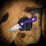 Auxiliary Manufacturing Runt Fixed Blade Knife - Purple G10 Handle - Premium Production Quality