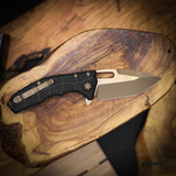 Heretic Knives Martyr Tanto - Premium Bronze Blade & Black Polymer Chassis | Durable Magnacut Steel