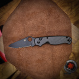 Spyderco ButtonUp Carbon Fiber Black Blade CombinationEdge