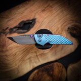 Hypercut Manufacturing Dharma Manual Folding Knife S45VN Steel – Premium Titanium Frame, Stunning Teal-Blue Finish, Lightweight & Durable