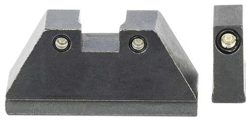 AmeriGlo GL813 Optic Compatible Sight Set for Glock XL Tall Green Tritium Black Outline Front Sight-Green Tritium Black Outline Rear Sight TSW|136712