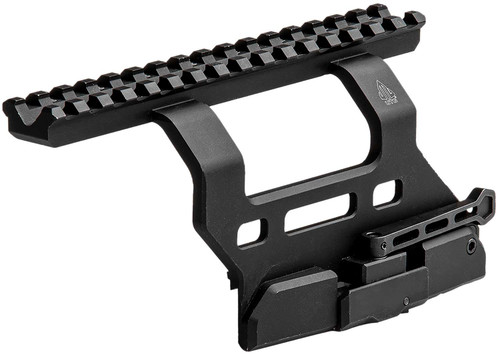 Leapers MTUAK01 Quick-Detachable AK Side Mount Matte Black Anodized Aluminum 6.69" Long TSW|178062