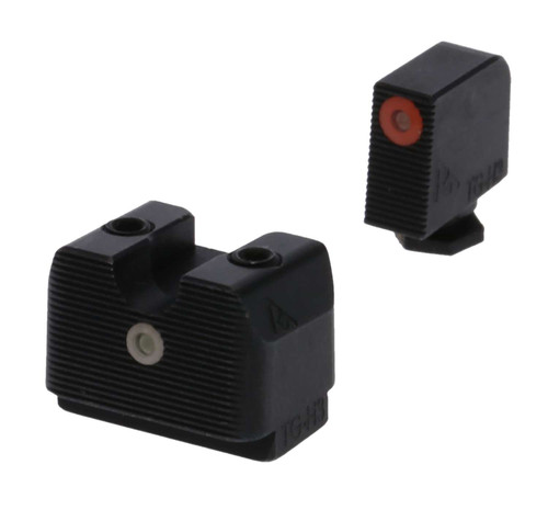 Rival Arms RA4A231G In-Line MOS Night Sights for G17/G19 Green Tritium Orange Outline Front Sight-Green Tritium White Outline Rear Sight TSW|124542