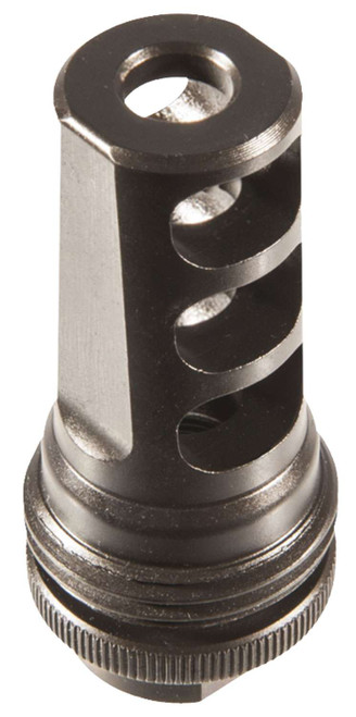 SilencerCo AC858 ASR Muzzle Brake Black Steel with 3/4"-24 tpi Threads for 338 Cal TSW|1501