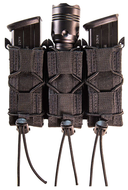 High Speed Gear 11PT03BK TACO Mag Pouch Triple Black Nylon MOLLE Belts 2" Wide Compatible w/ Pistol TSW|115524