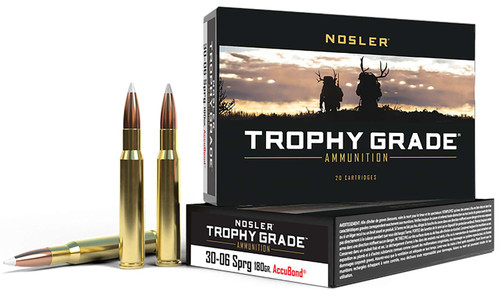 Nosler 46134 Trophy Grade 30-06Springfield 180gr Nosler AccuBond 20 Per Box/10 Case TSW|88231