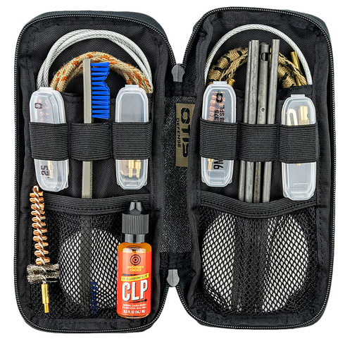Otis FG9015569 Defender Cleaning Kit Multi-Caliber Handgun/Rifle/13 Pieces Black Nylon Case TSW|32270