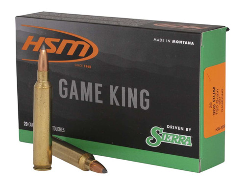 HSM 300RUM11N Game King 300 RUM 150 gr Sierra GameKing Spitzer Boat Tail 20 Per Box/ 20 Case TSW|20980