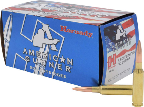 Hornady 81482 American Gunner 6.5Creedmoor 140gr Hollow Point Boat Tail 50 Per Box/10 Case TSW|22929