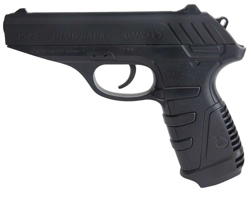 Gamo 611138054 P-25 Blowback Air Pistol CO2 177 16+1 Black Textured Polymer Grips TSW|131461