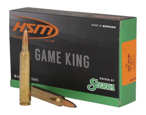 HSM 300RUM13N Game King 300 RUM 180 gr Sierra GameKing Spitzer Boat Tail 20 Per Box/ 20 Case TSW|21002
