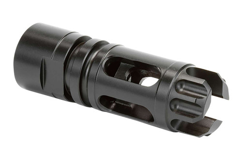 Griffin Armament XHP762FCM Gate-LOK Flash Comp Black Nitride 17-4 Stainless Steel with 5/8"-24 tpi Threads, 2.77" OAL & .863" Diameter for 30 Cal 30SD, M4SD Silencers & QD Blast Shield TSW|120550