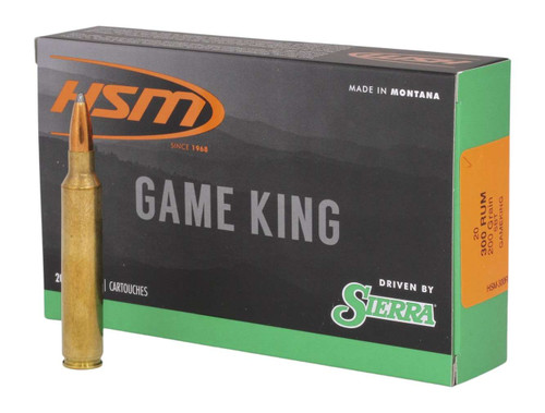 HSM 300RUM14N Game King 300 RUM 200 gr Sierra GameKing Spitzer Boat Tail 20 Per Box/ 20 Case TSW|21003