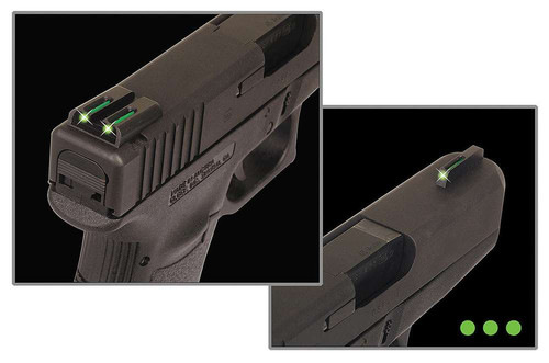 TruGlo TG131MPT TFO Green/Tritium/Fiber Optic Front Sight-Yellow/Tritium/Fiber Optic Rear Sight Smith & Wesson M&P TSW|61000