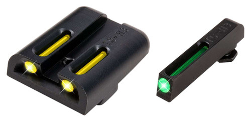 TruGlo TG131GT2Y TFO Green/Tritium/Fiber Optic Front Sight-Yellow/Tritium/Fiber Optic Rear Sight Glock 20/21 TSW|54143