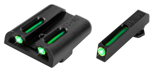 TruGlo TG131KT TFO Green/Tritium/Fiber Optic Front Sight-Green/Tritium/Fiber Optic Rear Sight Kimber 1911 TSW|16757