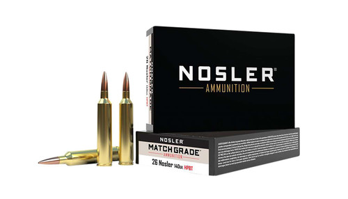 Nosler 51288 Match Grade 26Nosler 140gr Custom Competition Hollow Point Boat Tail 20 Per Box/10 Case TSW|30229
