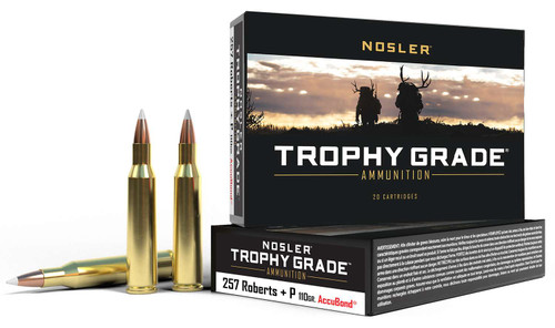 Nosler 60010 Trophy Grade 257Roberts 110gr Nosler AccuBond 20 Per Box/10 Case TSW|59553