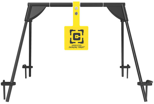 Caldwell 1187590 Swinging Rifle Black/Yellow AR500 Steel Hanging Standing Includes Ground Stakes TSW|151539
