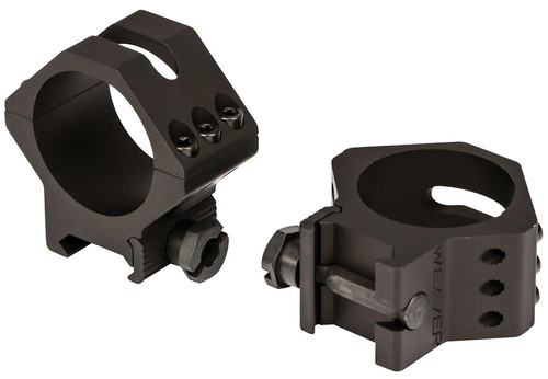 Weaver Mounts 99682 Six-Hole Picatinny Rings Matte Black 34mm Low TSW|98142
